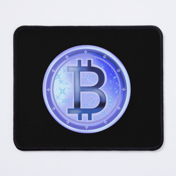 Item preview, Bitcoin symbol with stars, silhouette art, Bitcoin money symbol, Bitcoin sign in blue designed and sold by katecheerycake.