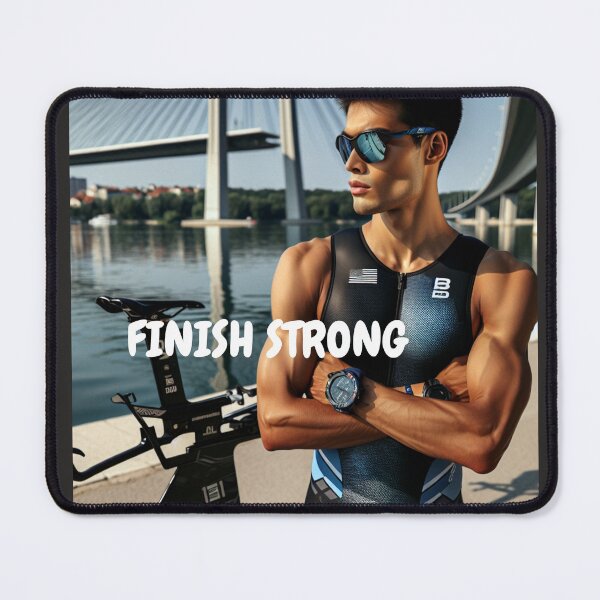 Item preview, Finish Strong – Motivational Triathlete Design designed and sold by Triathlongram.