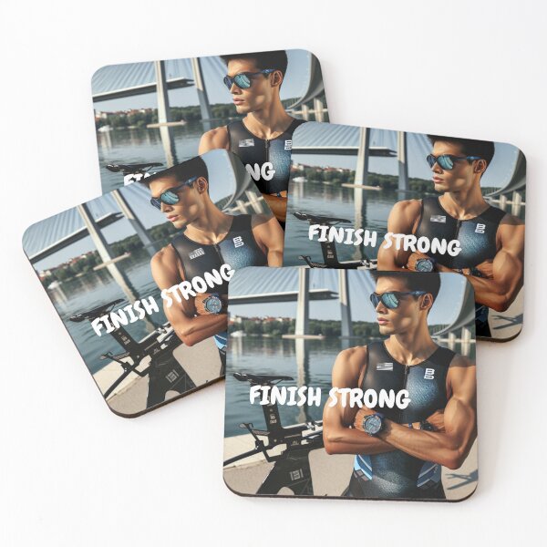 Item preview, Finish Strong – Motivational Triathlete Design designed and sold by Triathlongram.