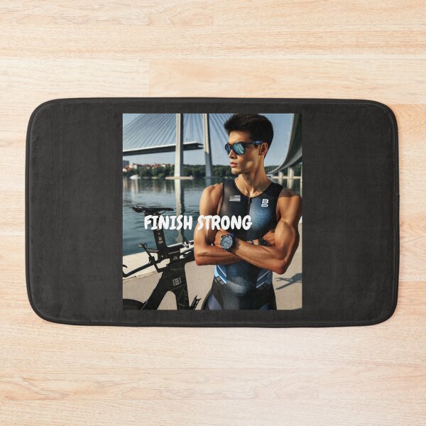 Item preview, Finish Strong – Motivational Triathlete Design designed and sold by Triathlongram.
