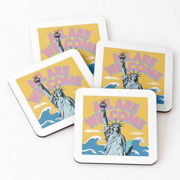 Item preview, America, Statue of Liberty, NY, New York, All are Welcome, funnyfits70, Humor, Funny, retro, vintages, funny quotes, animal humor, designed and sold by FunnyFits70.