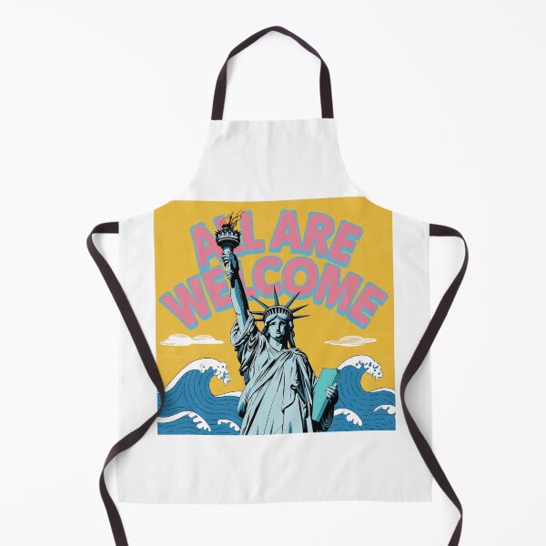 Item preview, America, Statue of Liberty, NY, New York, All are Welcome, funnyfits70, Humor, Funny, retro, vintages, funny quotes, animal humor, designed and sold by FunnyFits70.