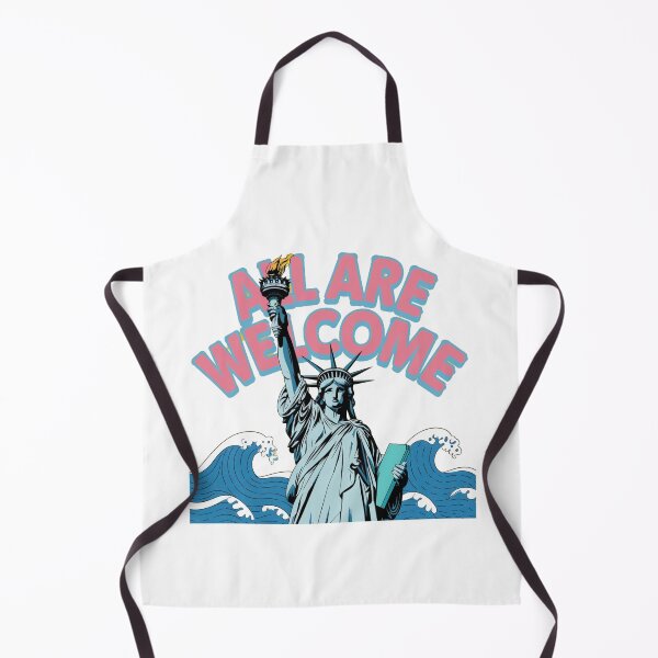 Item preview, America, Statue of Liberty, NY, New York, All are Welcome, funnyfits70, Humor, Funny, retro, vintages, funny quotes, animal humor, designed and sold by FunnyFits70.