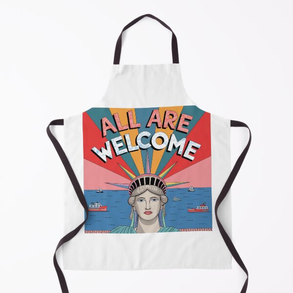 Item preview, America, Statue of Liberty, NY, New York, All are Welcome, funnyfits70, Humor, Funny, retro, vintages, funny quotes, animal humor, designed and sold by FunnyFits70.