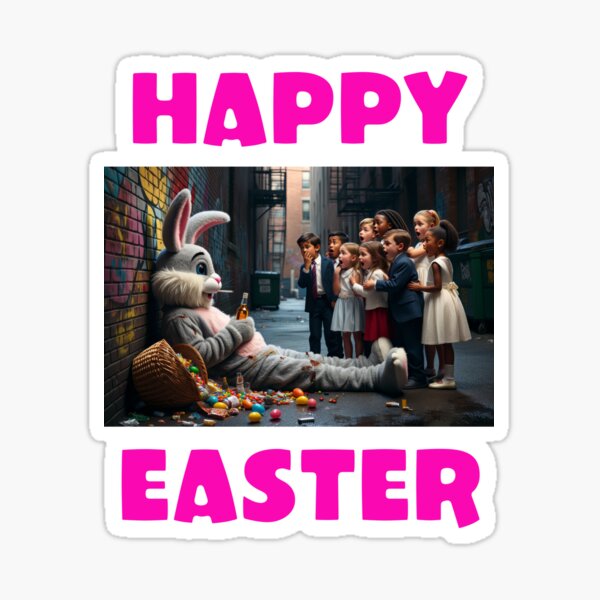 Item preview, Happy Easter - Drunk Easter Bunny  designed and sold by matteflor.