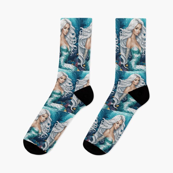 Item preview, SEA MERMAID Latina Hispanic Spanish Mexican South American Girl Anime Manga Cartoon Style - Marine Ocean Beach Cottage Decor ~ Birthday Christmas Gift designed and sold by Spinning Plates 360.