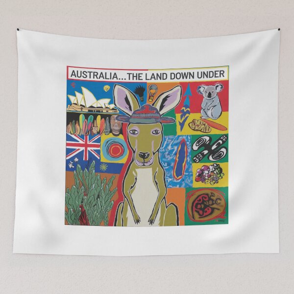 Item preview, Hopping Through the Land Down Under, Australia, Kangaroo, funnyfits70, Humor, Funny, retro, vintages, funny quotes, animal humor, designed and sold by FunnyFits70.