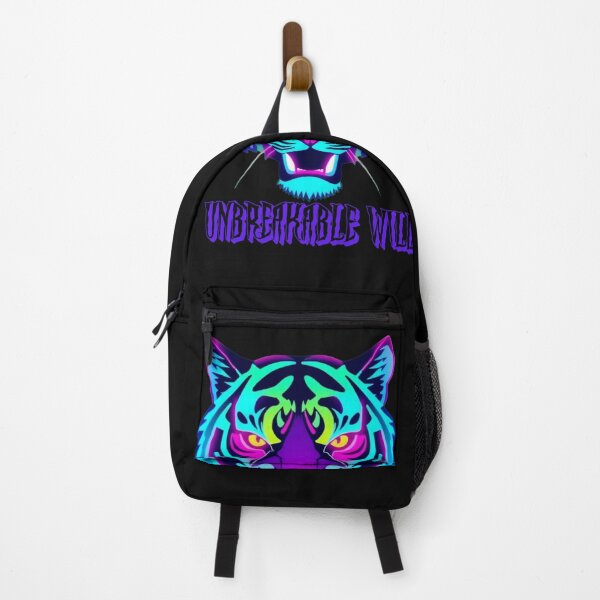 Item preview, UNBREAKABLE WILL – Neon tiger head with a powerful message designed and sold by ArtanovaDigital.
