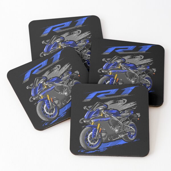 Artikelvorschau, Yamaha YZF-R1 2019 (Yamaha Blue) für Motorradfahrer entworfen und verkauft von MotoApparelHub.
