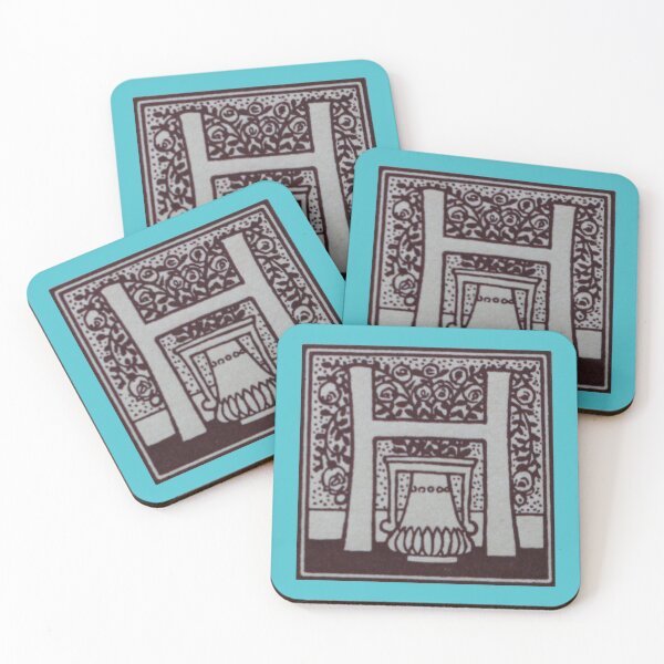 Item preview, Art by Mike Linocut and digitally edited, Alphabet Letter H, combinable designed and sold by allartbymike.