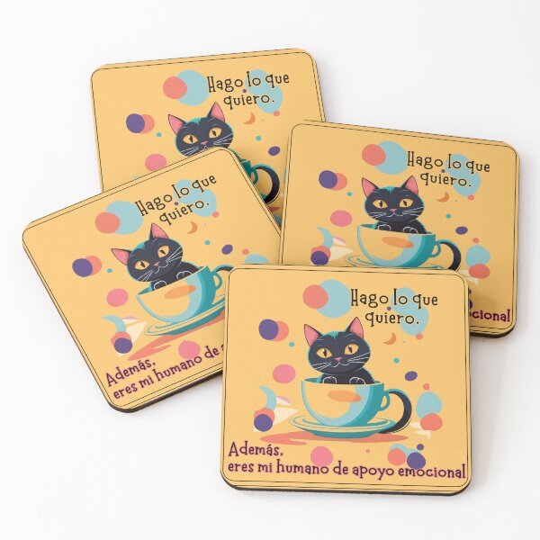 Item preview, Gato rebelde con taza de café. Diseño para Amantes de los Gatos designed and sold by FreeSoulLab.