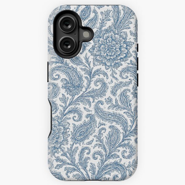 Item preview,  Blue and White Vintage Paisley Floral Pattern – Classic Porcelain-Inspired Design designed and sold by Gold Turtle  Lina.