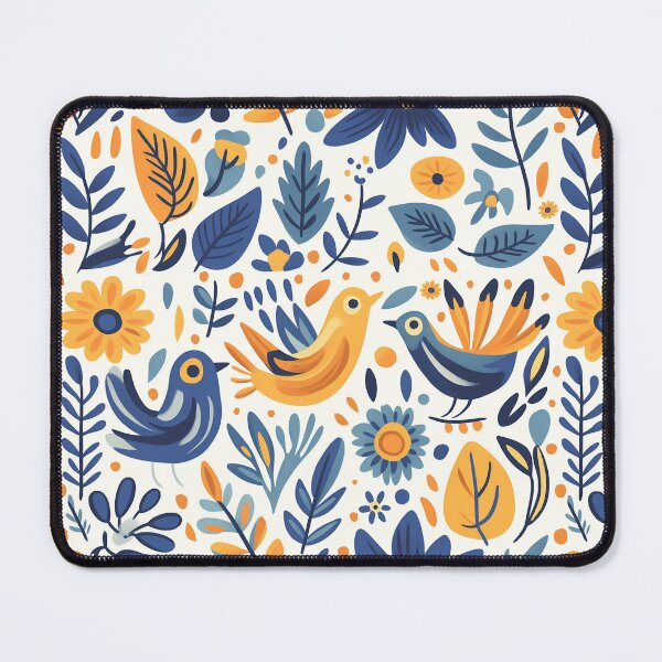 Aperçu de l'œuvre Boho coloré scandinave Hygge Folk Art Fleurs sauvages Motif fantaisiste créée et vendue par BWDecorPattern.