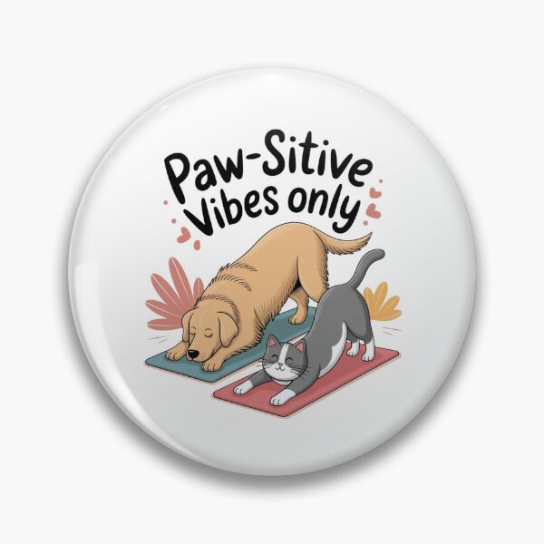 Item preview, Paw-sitive Vibes Only | Funny Yoga & Pet Lovers Design designed and sold by BunBuntheDog-.