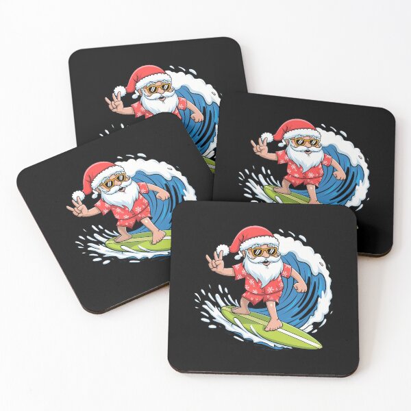 Item preview, Cool Surfing Santa designed and sold by tearbytea.