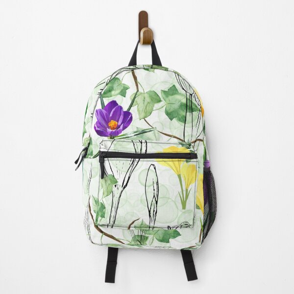 Item preview, Violet and Yellow Crocus with Green Ivy Pattern - Floral Spring Design designed and sold by SimpleUla.