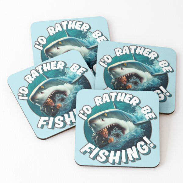 Item preview, I'd Rather Be Fishing - Shark Attack designed and sold by HauntedOpera.