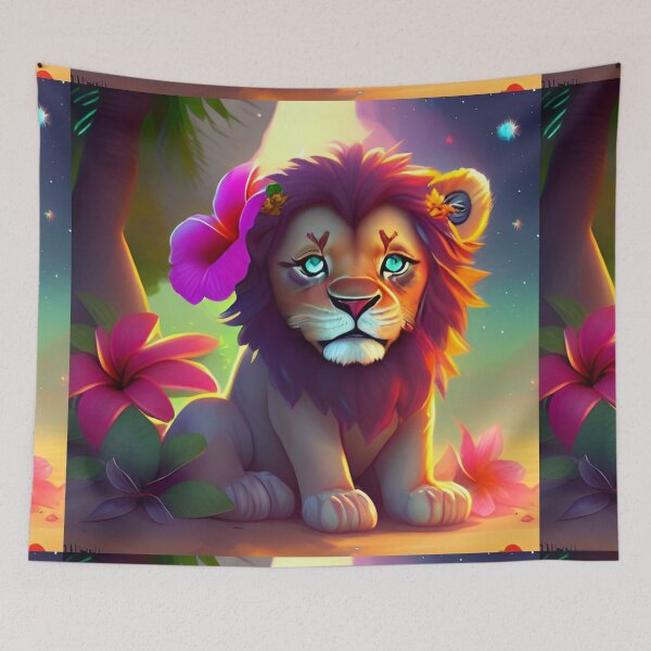 Item preview, A Cute Lion Cub with Beautiful eyes. designed and sold by MARIALOSA P.
