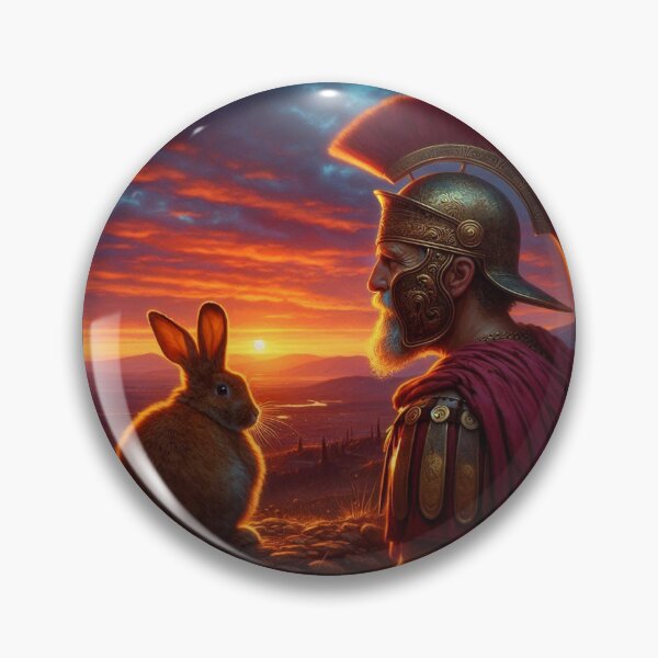 Item preview, Ancient roman soldier and cute rabbit  designed and sold by Dogandesighn.