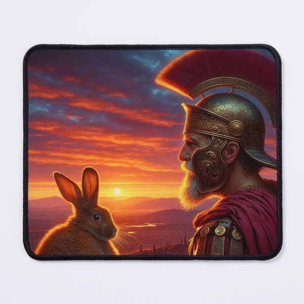 Item preview, Ancient roman soldier and cute rabbit designed and sold by Dogandesighn.