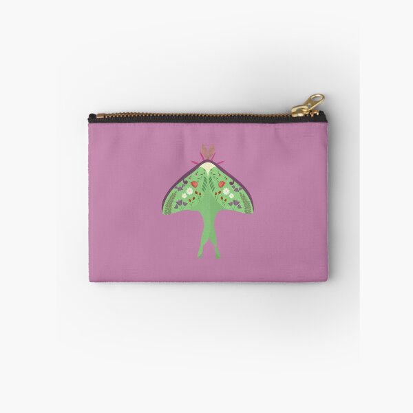 Item preview, Folk floral luma moth designed and sold by JennyPrintsUK.