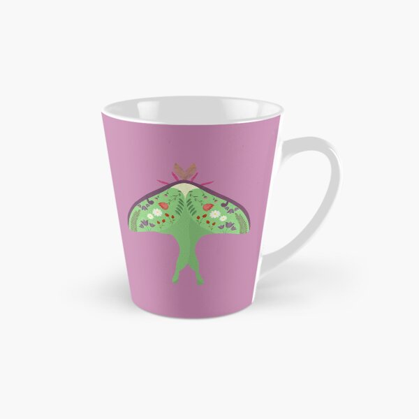 Item preview, Folk floral luma moth designed and sold by JennyPrintsUK.