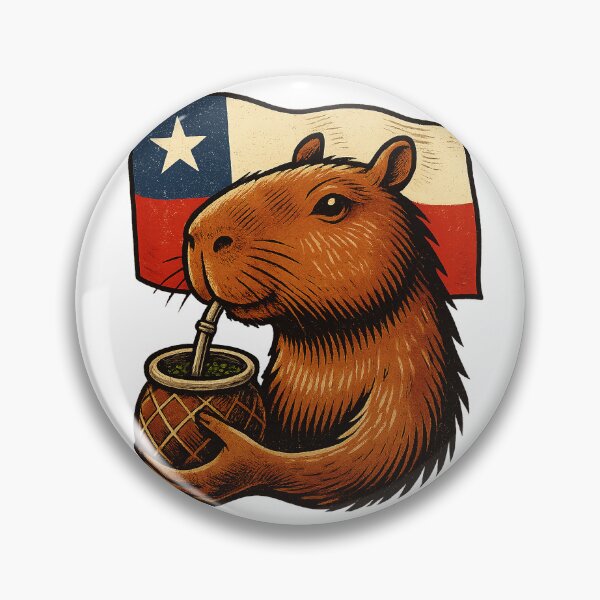 Item preview, Funny Capybara Drinking Mate with Chile Flag – Cool South American Vibes designed and sold by flamini.
