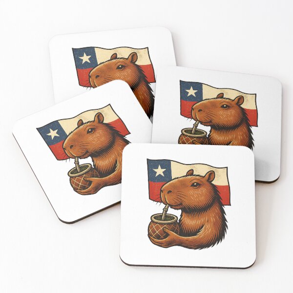 Item preview, Funny Capybara Drinking Mate with Chile Flag – Cool South American Vibes designed and sold by flamini.