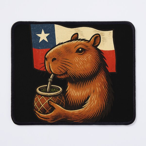 Item preview, Funny Capybara Drinking Mate with Chile Flag – Cool South American Vibes designed and sold by flamini.