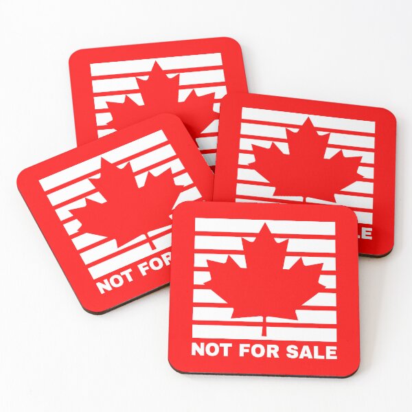 Item preview, Canada is Not for Sale - Patriotic Canadian Maple Leaf Flag Design - Anti-51st State Graphic - Red & White Stripes Art RED designed and sold by Prints-N-Tees.