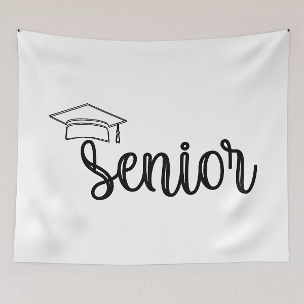 Item preview, Senior: Graduation Design with Cap and Calligraphic Text designed and sold by Polarisofficial.