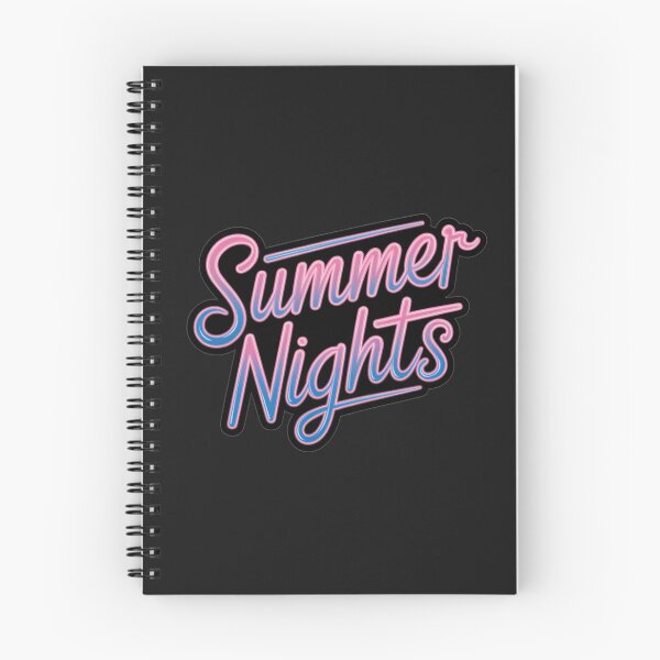 Item preview, A modern, glowing neon-style font  with "Summer Nights"typography designed and sold by Zineshopz.