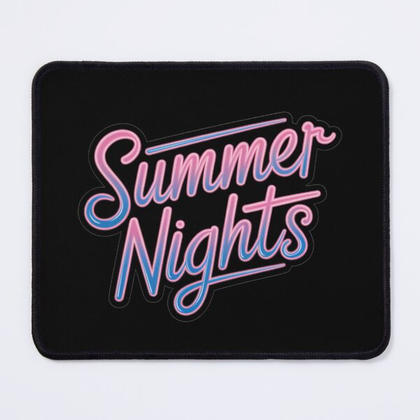 Item preview, A modern, glowing neon-style font  with "Summer Nights"typography designed and sold by Zineshopz.