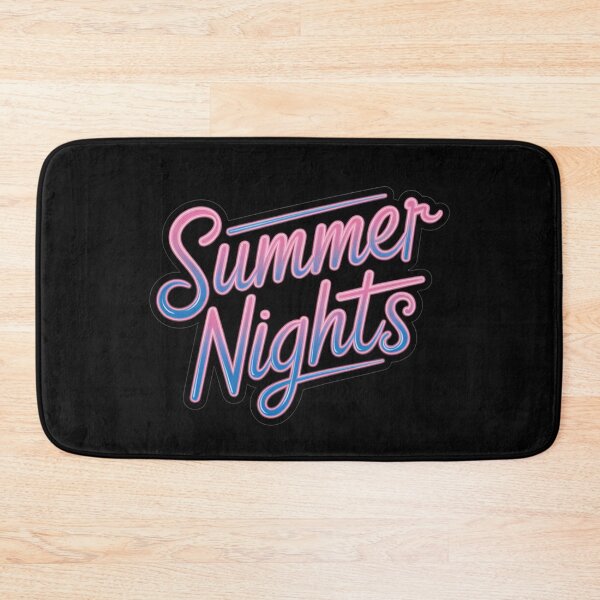 Item preview, A modern, glowing neon-style font  with "Summer Nights"typography designed and sold by Zineshopz.