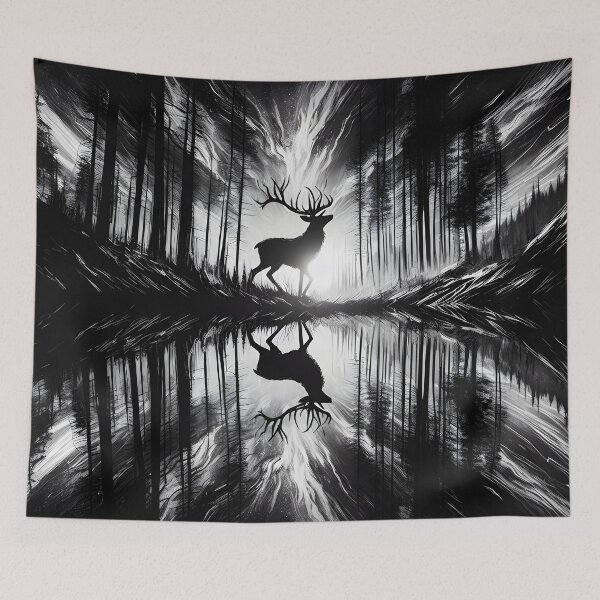 Item preview, Deer Reflection and Sunset, Ai Generated Art  designed and sold by ACC .
