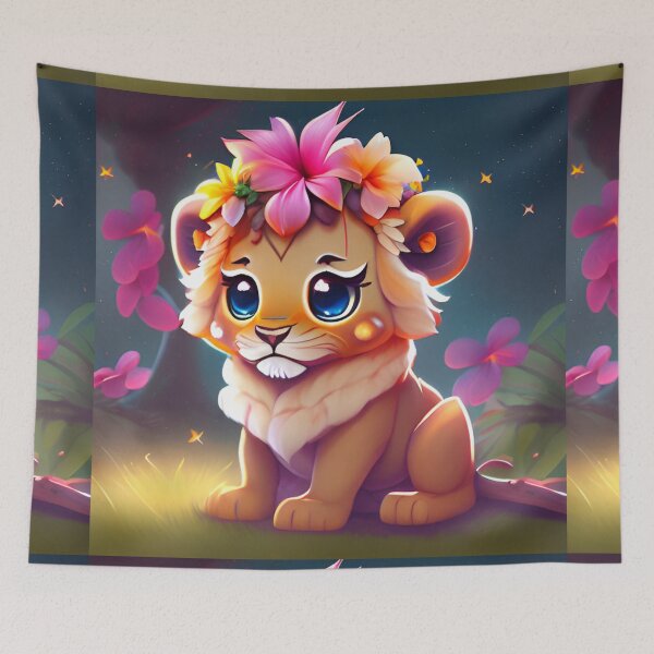 Item preview, A Lion Cub with Beautiful Blue Eyes designed and sold by MARIALOSA P.