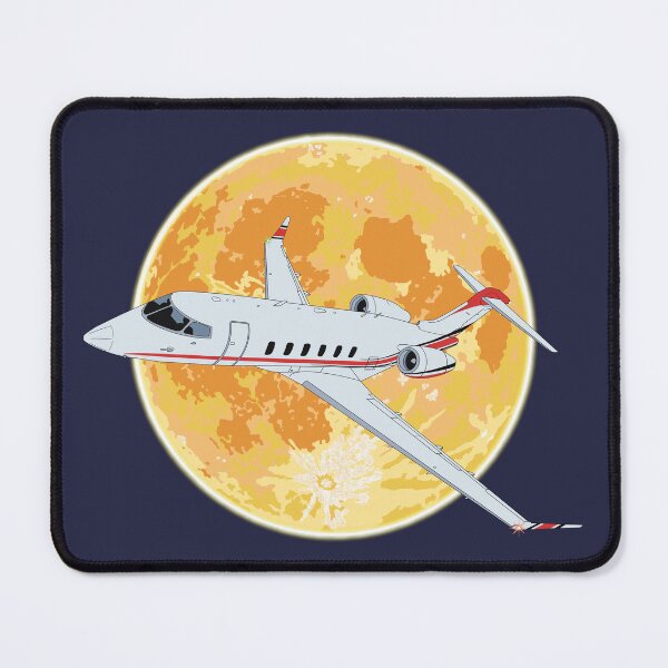 Item preview, Bombardier Challenger 350 Jet Night Flight Full Moon designed and sold by skye-studio.