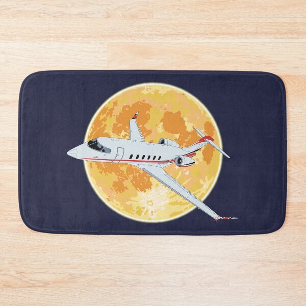Item preview, Bombardier Challenger 350 Jet Night Flight Full Moon designed and sold by skye-studio.