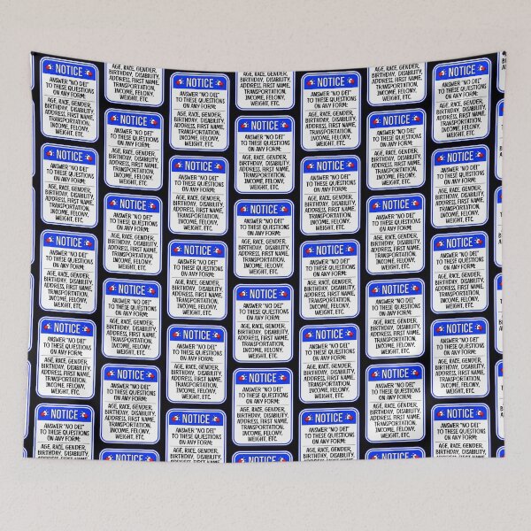 Item preview, NOTICE:  Answer "No DEI" To These Questions On Any Form... - funny warning signs work politics religious designed and sold by DesignsFromTW-S.