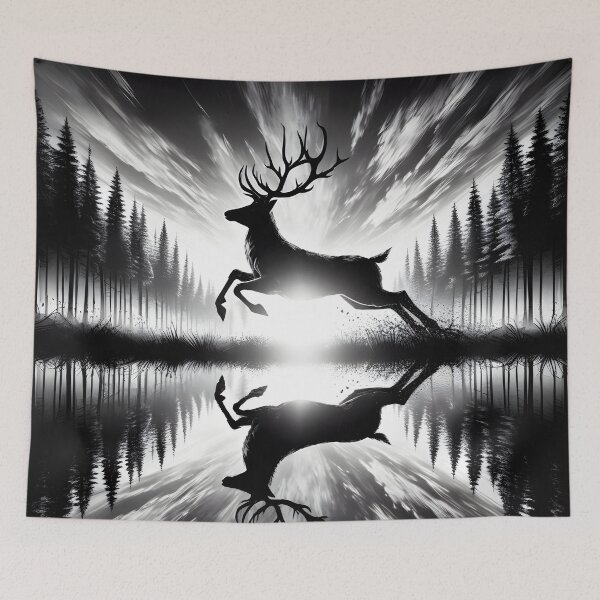 Item preview, Deer Reflection and Sunset, Ai Generated Art  designed and sold by ACC .
