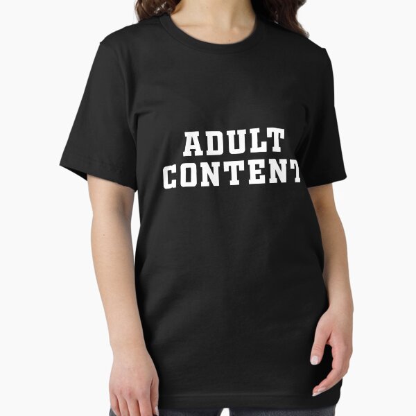 Vista previa del artículo con la obra «Camiseta con texto en negrita para contenido adulto - Diseño de texto para contenido adulto», diseñado y vendido por MangaMannia.