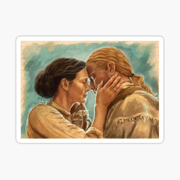 Aperçu de l'œuvre Jamie et Claire Fraser | Outlander créée et vendue par Mariya Dzyuba Art.