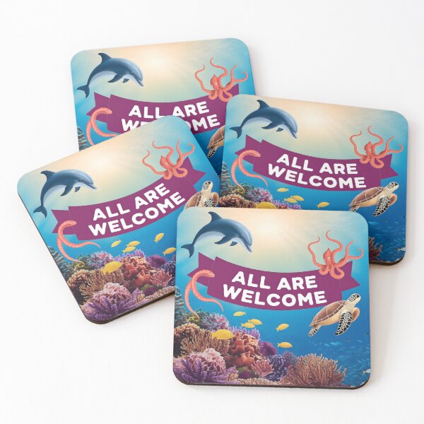 Item preview, All Are Welcome (Marine Version) Inclusiveness Togetherness designed and sold by ACuriousshoppe.