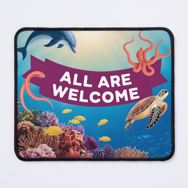Item preview, All Are Welcome (Marine Version) Inclusiveness Togetherness designed and sold by ACuriousshoppe.