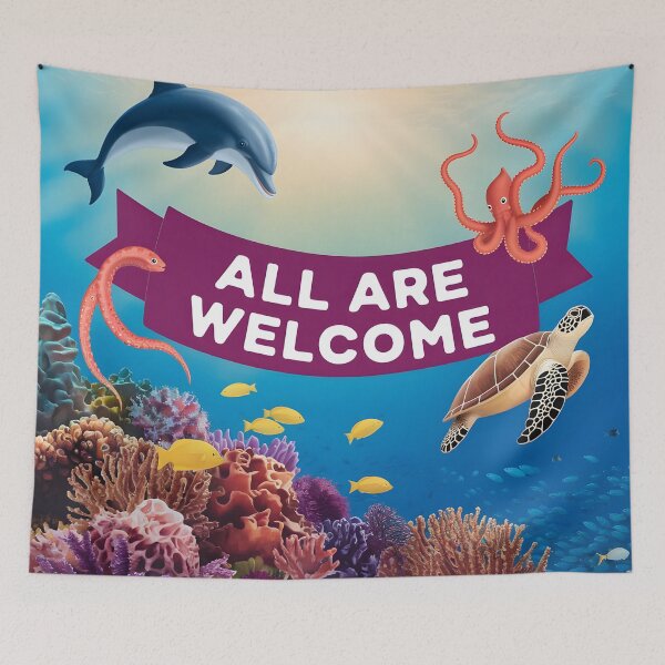 Item preview, All Are Welcome (Marine Version) Inclusiveness Togetherness designed and sold by ACuriousshoppe.