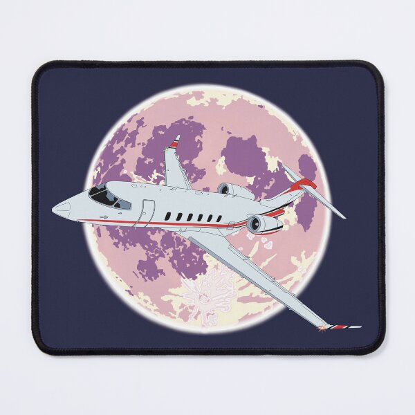 Item preview, Bombardier Challenger 350 Jet Night Flight Full Moon designed and sold by skye-studio.
