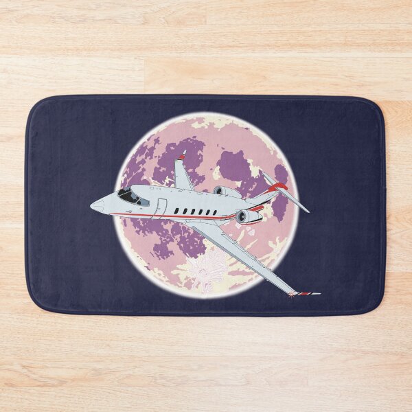 Item preview, Bombardier Challenger 350 Jet Night Flight Full Moon designed and sold by skye-studio.