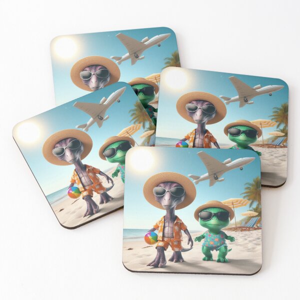 Item preview, Cute dinosaurs at summer holiday  designed and sold by Dogandesighn.