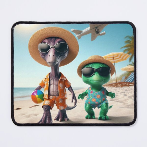 Item preview, Cute dinosaurs at summer holiday designed and sold by Dogandesighn.