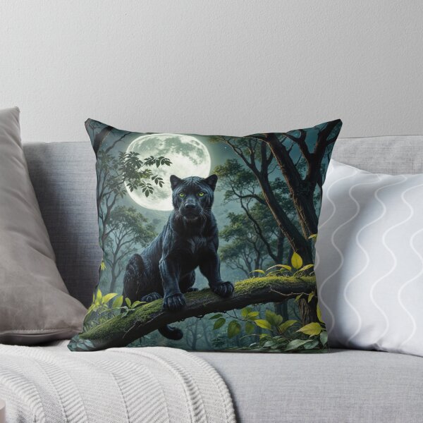 Item preview, Black Panther On Tree Branch In Moonlight designed and sold by Maria Dryfhout.